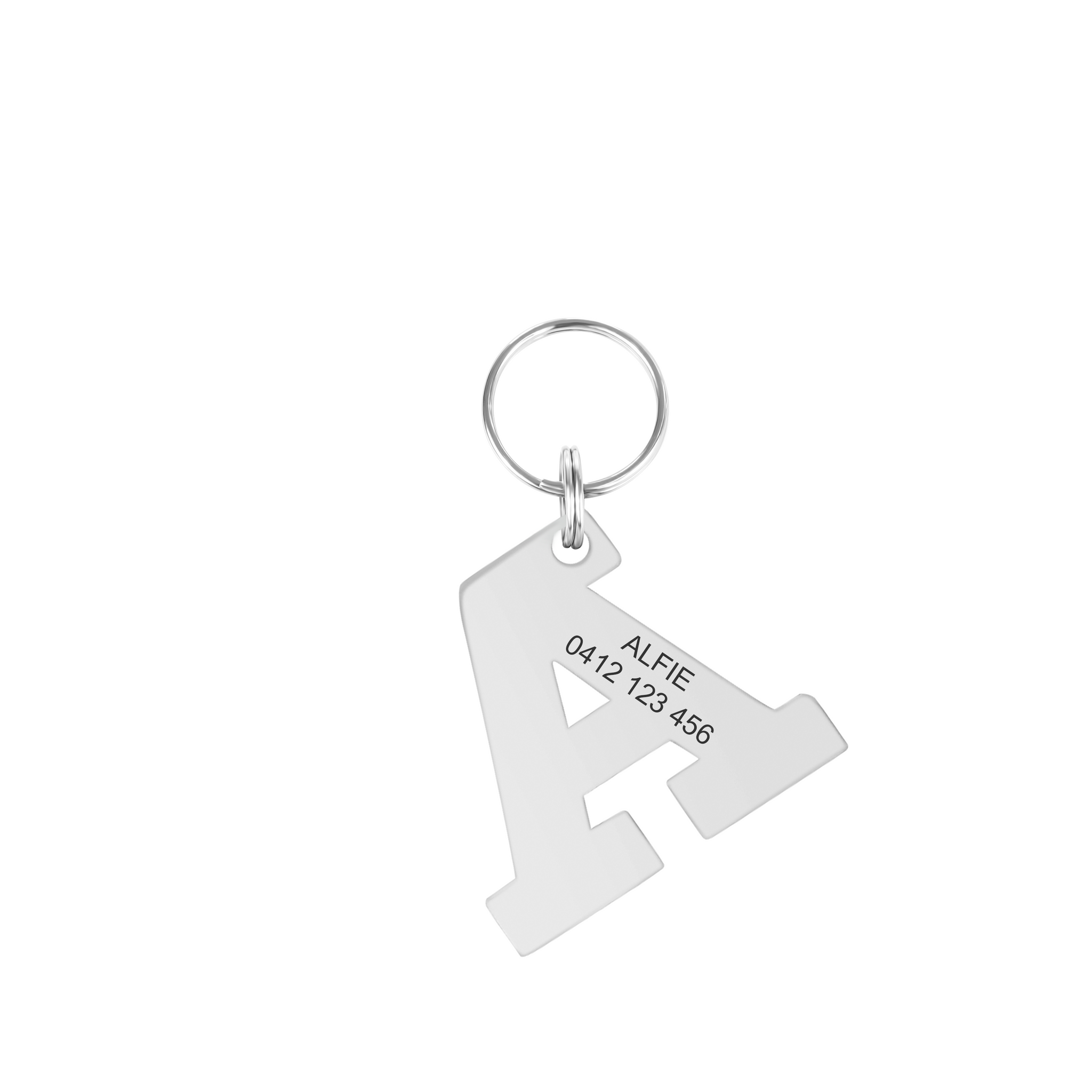 Personalised Letter A Dog Tag