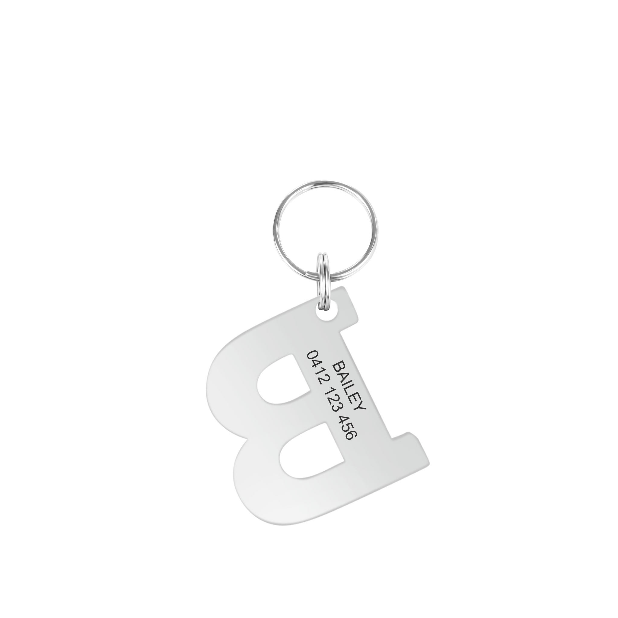 Personalised Letter B Dog Tag