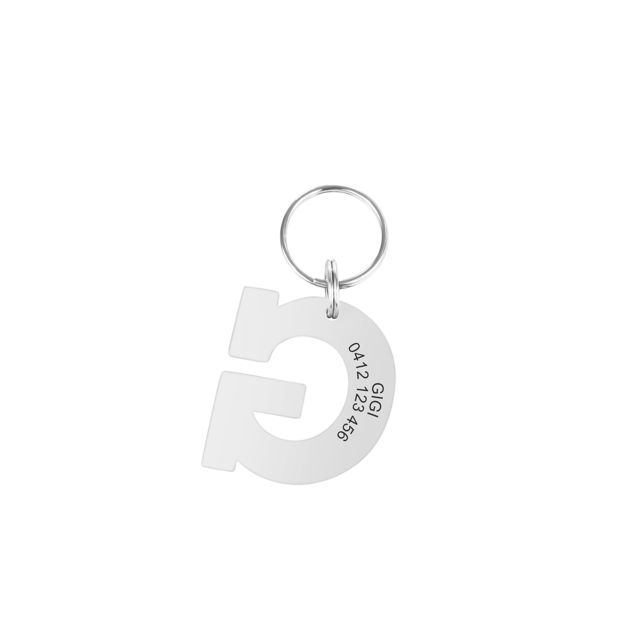Personalised Letter G Dog Tag