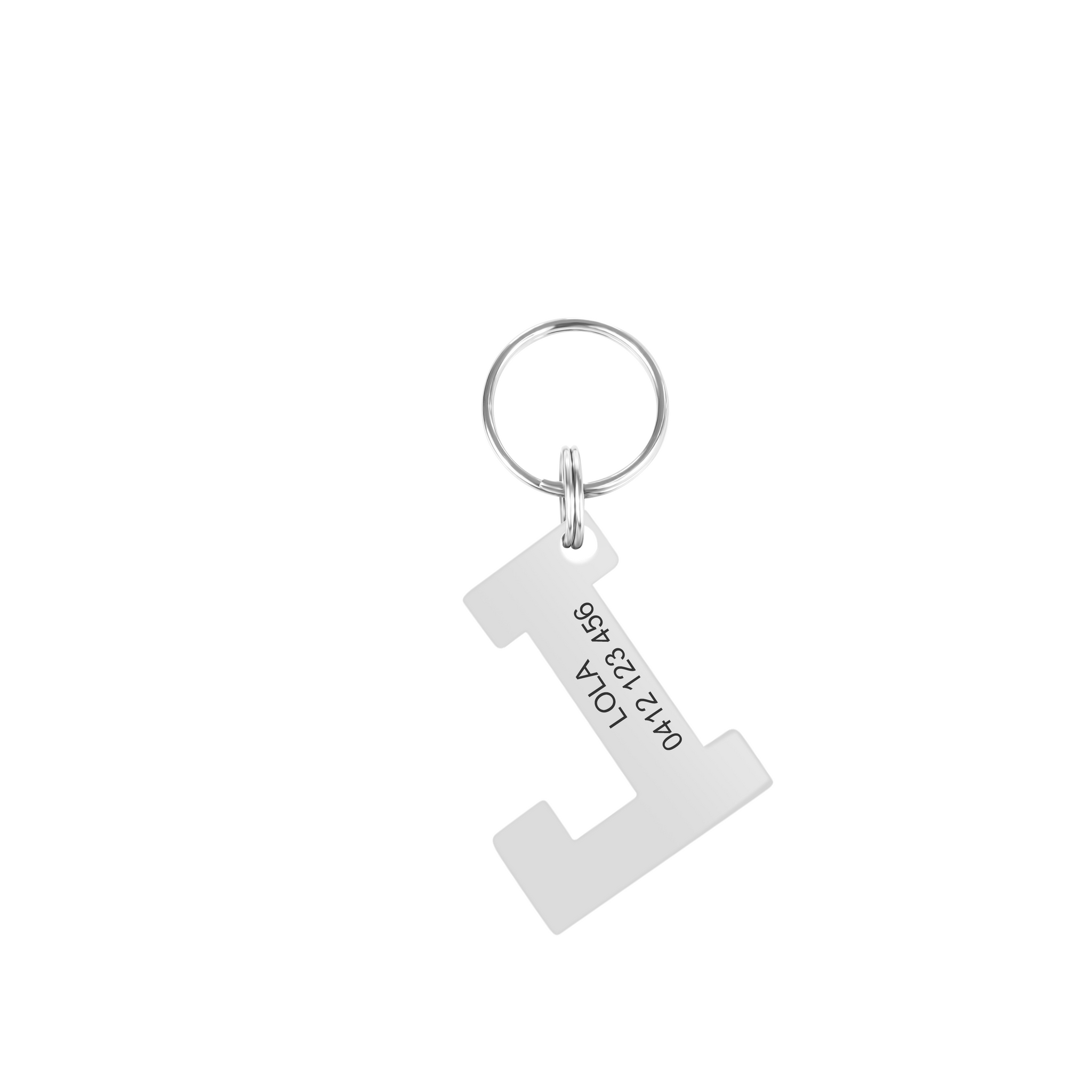 Personalised Letter L Dog Tag