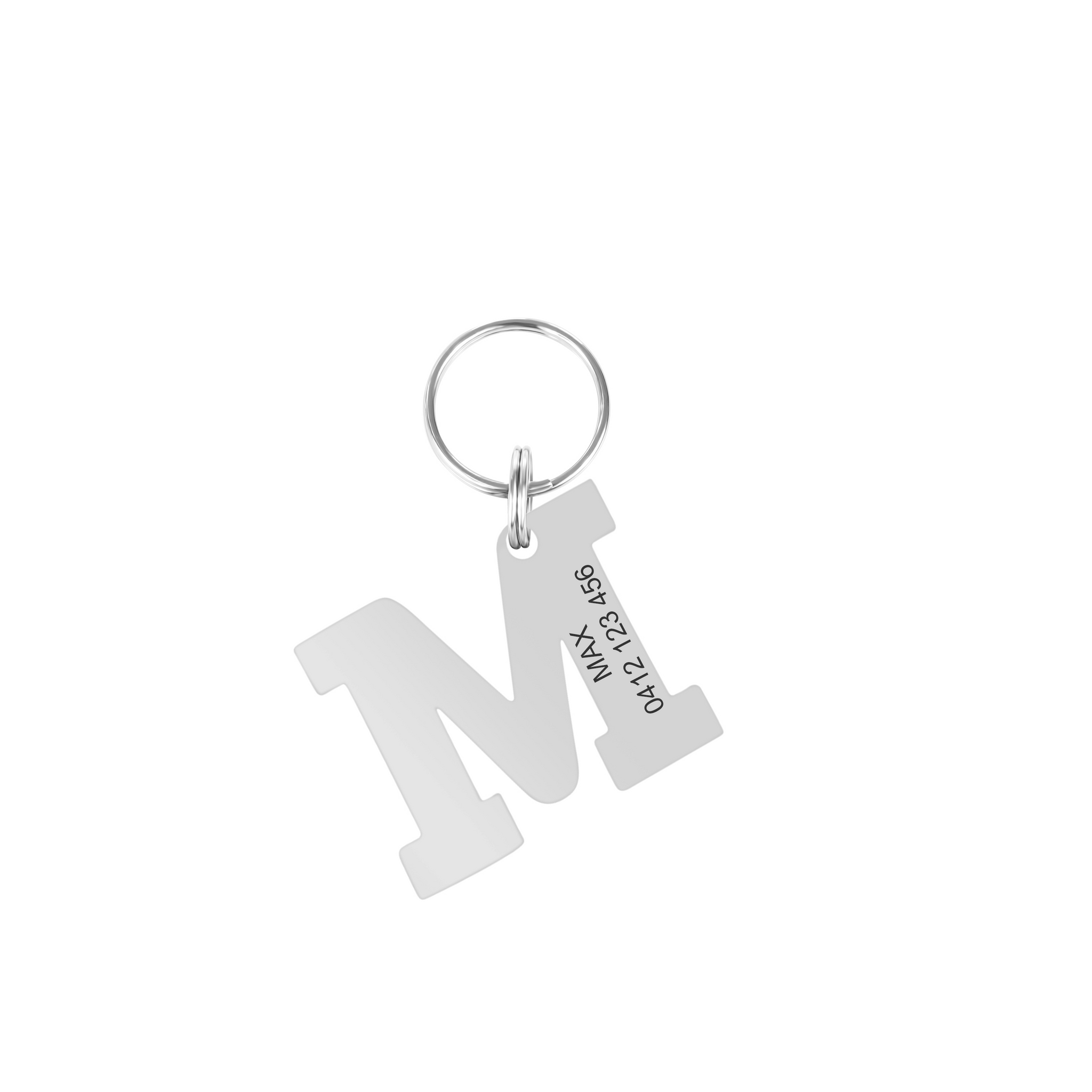 Personalised Letter M Dog Tag