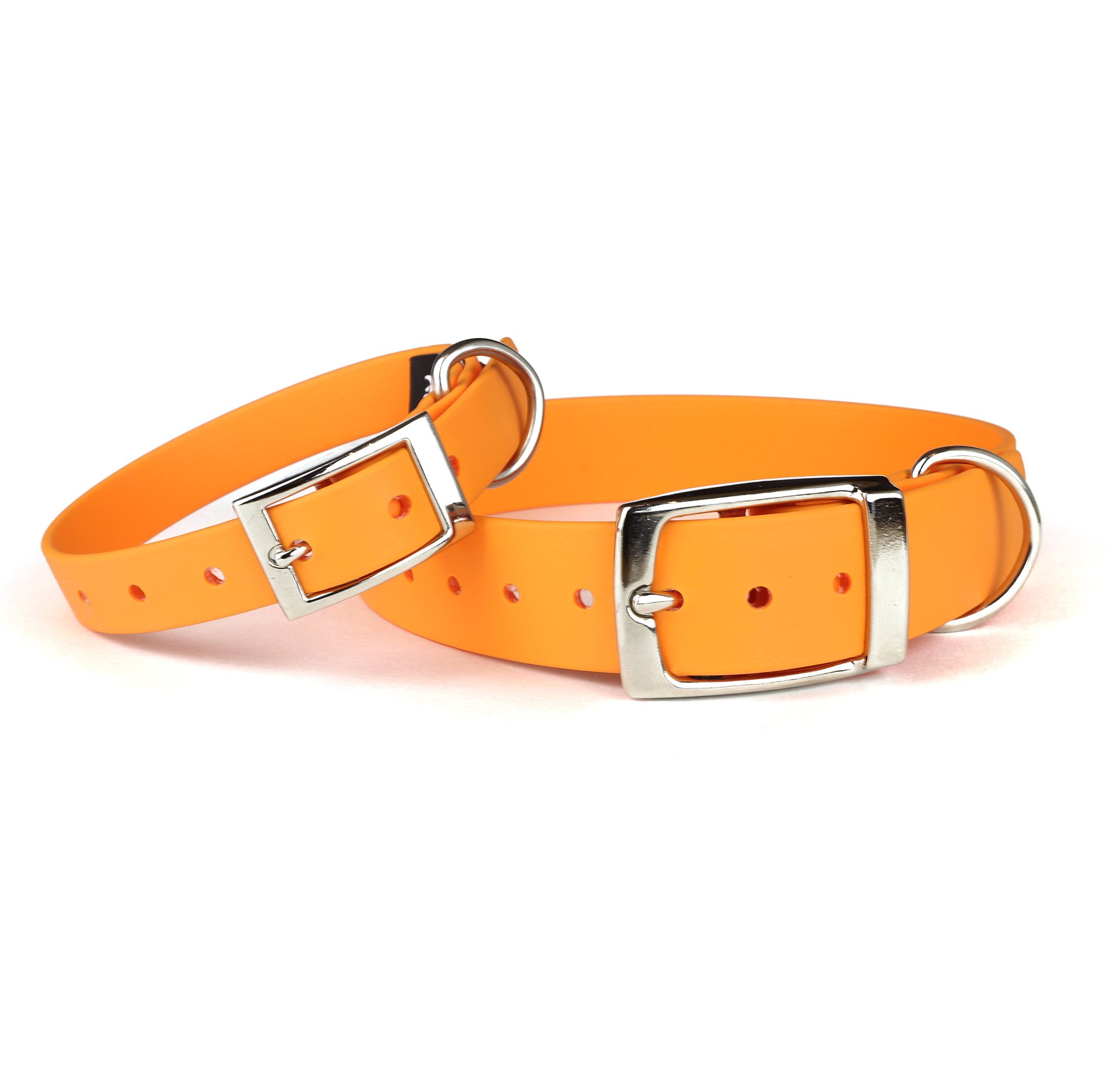 Orange leather dog clearance collar
