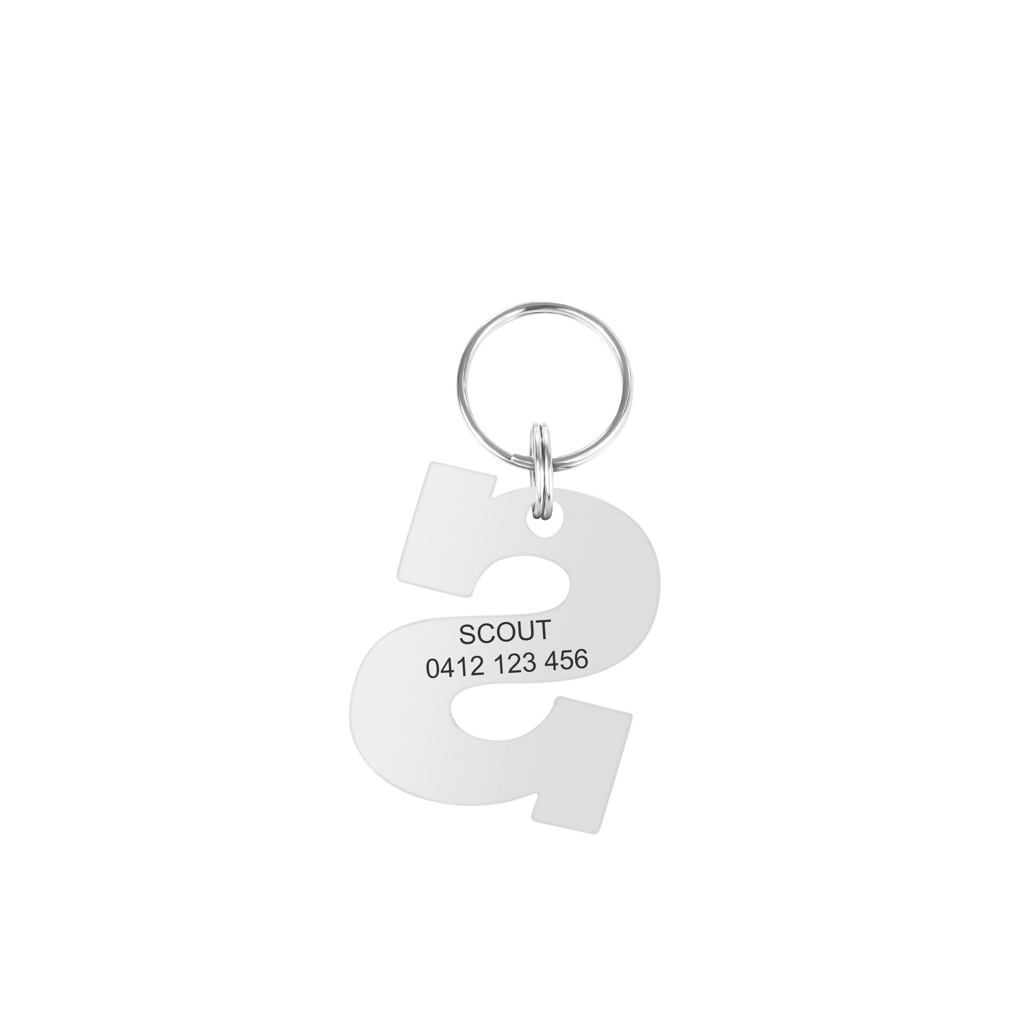 Personalised Letter S Dog Tag