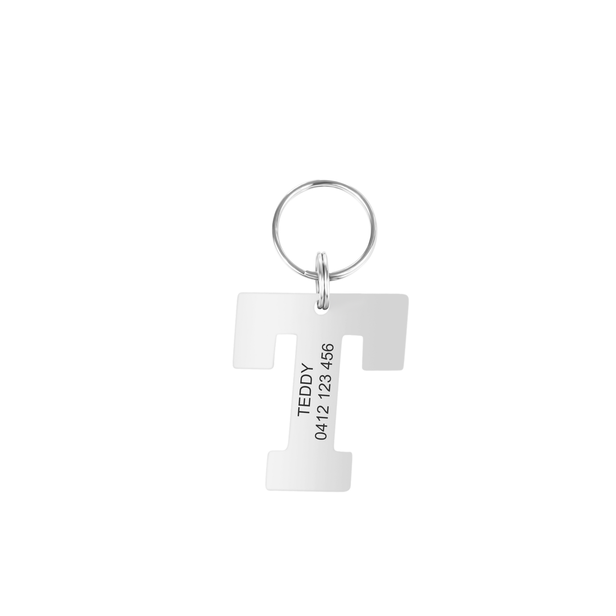 Personalised Letter T Dog Tag