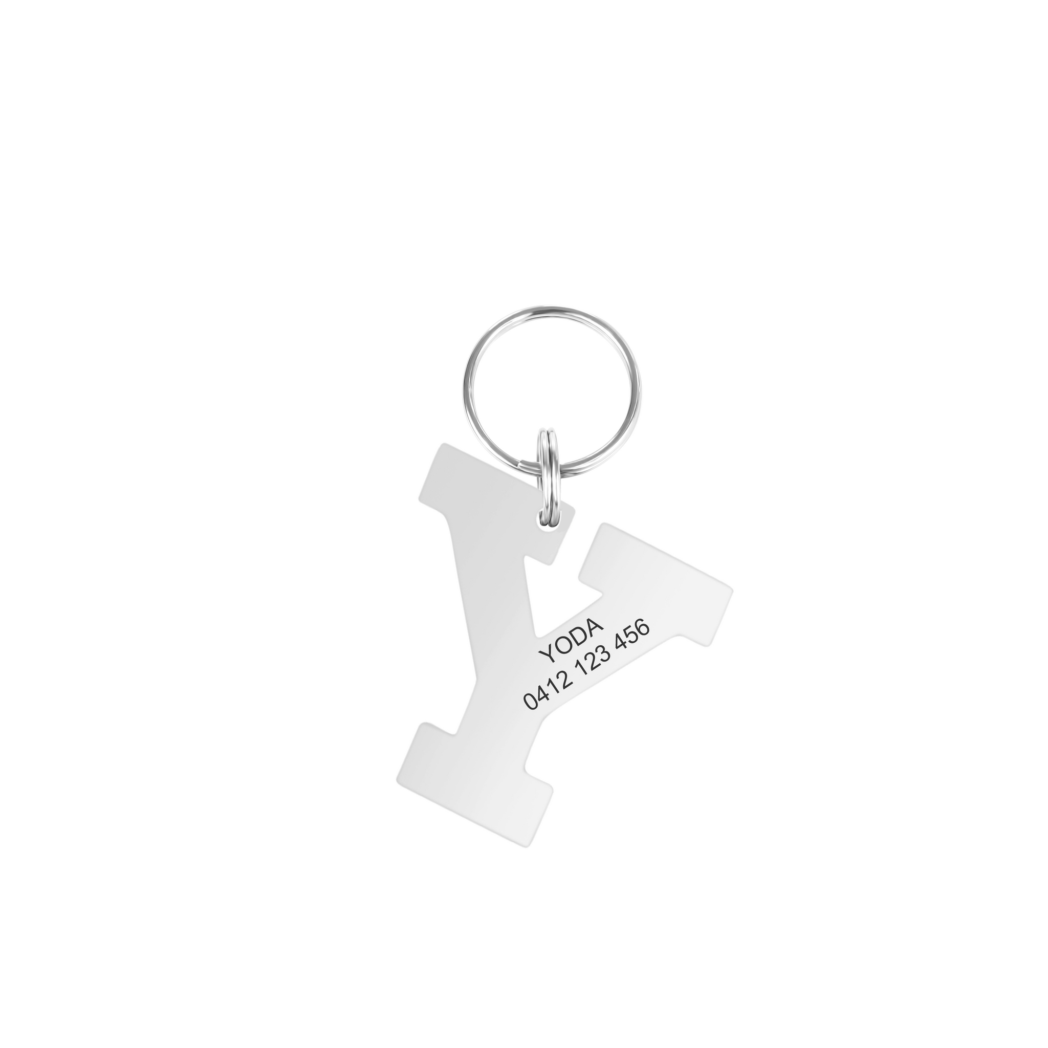 Personalised Letter Y Dog Tag